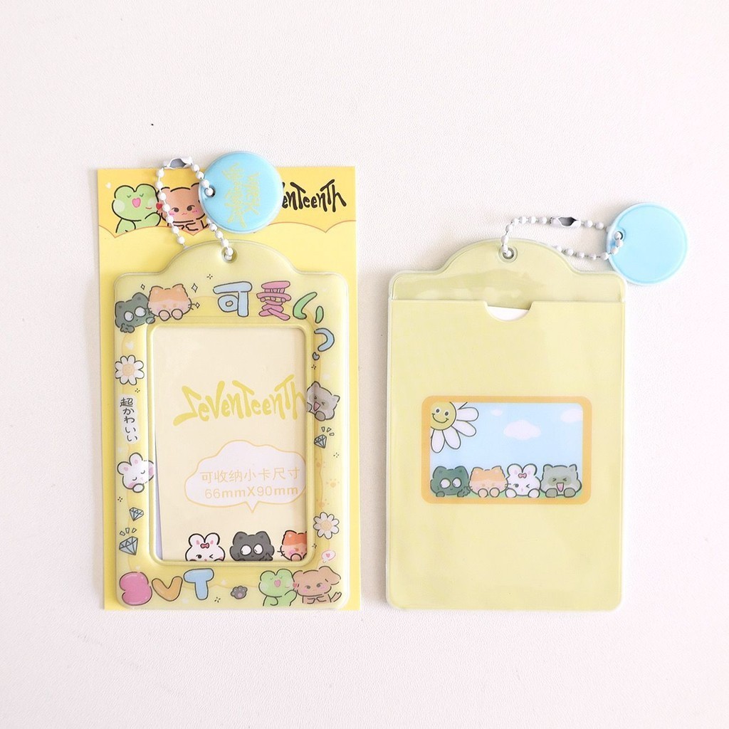 Porta-Cartões Coreano SEVENTEEN Em PVC Com Pingente Do Campus