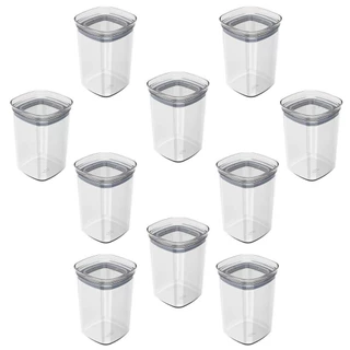 10x Porta Temperos Pote 1L Organizador OU Block Hermético