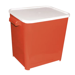 PORTA RAÇÃO POTE 15KG TAMPA VEDADA ANTIFORMIGA LARANJA