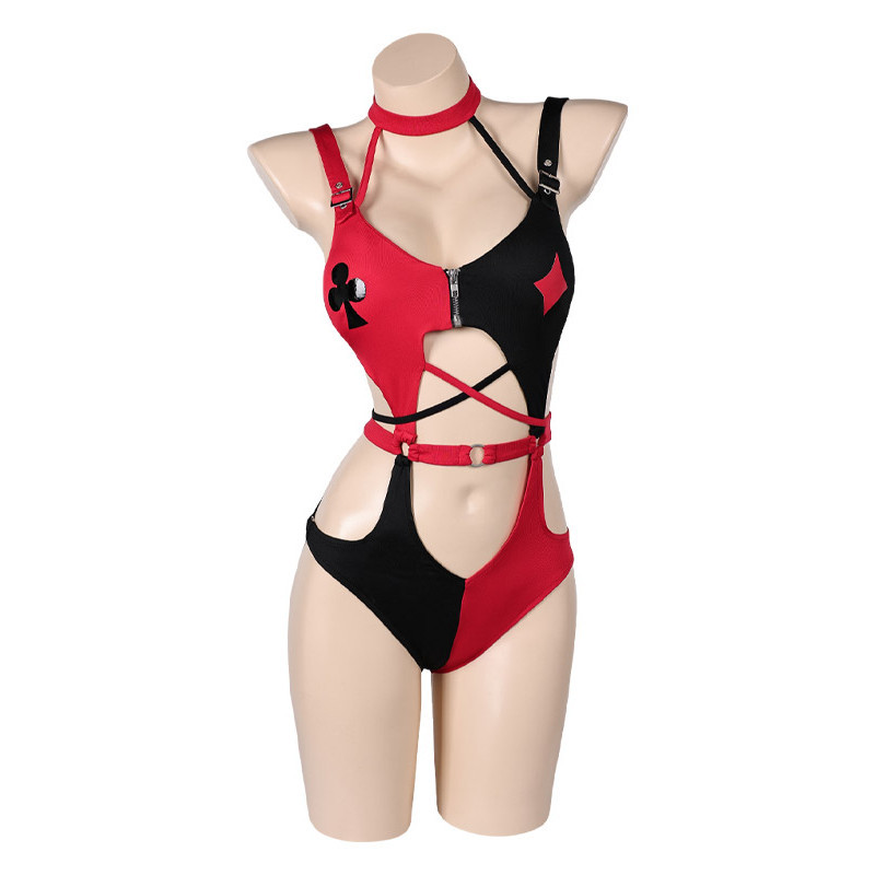 Roupa De Carnaval Feia Harley Quinn Cosplay De Halloween