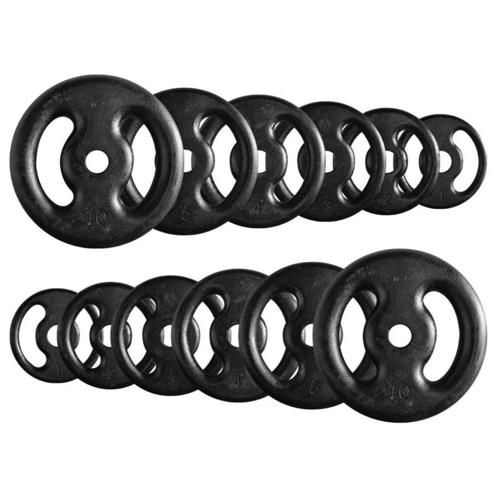 Combo com 12 Anilhas de Ferro Fundido - 50 Kg
