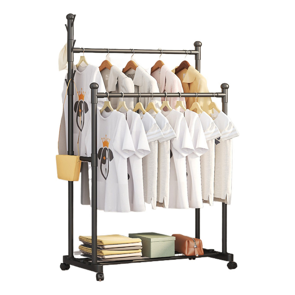 Rack Perchero Metálico Con Ruedas Organizadores De Ropa | Shopee Brasil