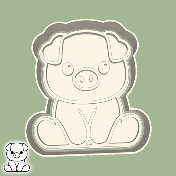 Cortador de Biscoito DE ANIMAIS - PORCO