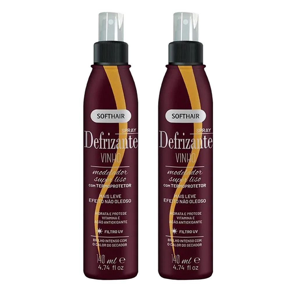 Kit 2 Protetor Térmico para Cabelo Defrizante Liso Termoprotetor Anti ...
