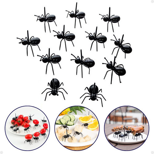 Kit 12 Formiga Decorativas Enfeite Decoração Espeto Petisco
