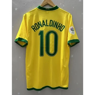 2006 Brasil RONALDINHO KAKA RONALDO Camiseta Personalizada De Alta Qualidade Para De Futebol Retrô Caseiro