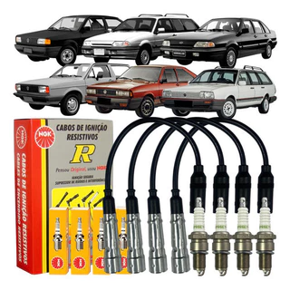 Kit Vela Cabo Ignição Parati Gol 1.6 1.8 2.0 1987 À 1994 em Oferta na Shopee