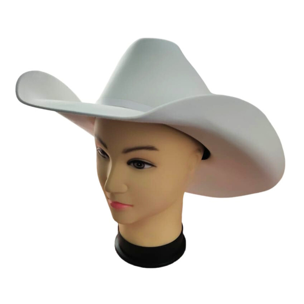 Chapéu Country Americano Branco Aveludado Adulto Feminino | Shopee Brasil