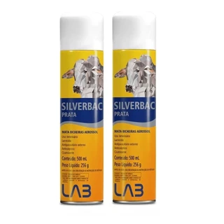 Kit 2 Silverbac 500ml Spray Prata Matabicheira e Cicatrizante