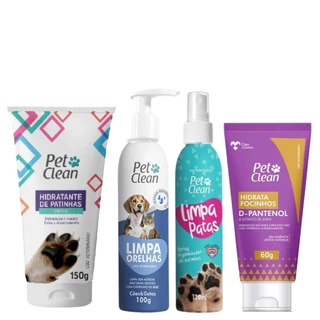 Combo Hidratante Limpa Patas + Ouvidos p/ Cães e Gatos