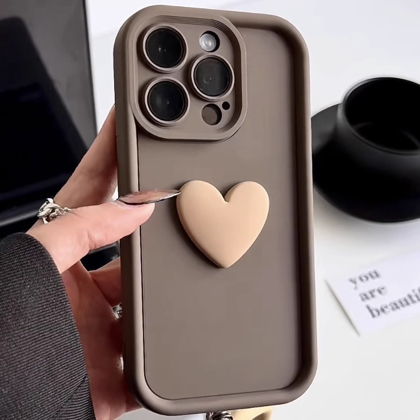 Tendência Capa Tridimensional Para iPhone 15 14 13 12 11 8 7 6 Protetora De Impacto À Prova De Queda De Silicone