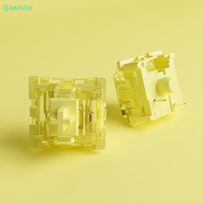 Qawhite 45 Pcs V3 Pro Cream Yellow Switch 5 Pinos 50gf Interruptor Linear Com Haste À Prova De Pó Compatível Teclado Mecânico MX BR