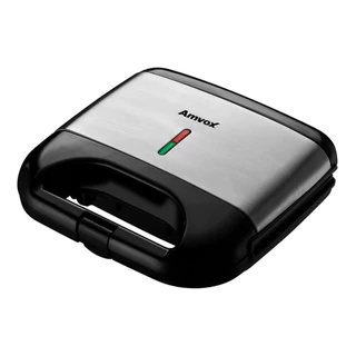 Sanduicheira Elétrica Preta 220v Amvox Grill Antiaderente