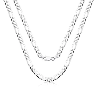 Corrente Prata 925 3x1 Italiana 70cm 4mm Colar Cordão Maciço em Oferta na Shopee