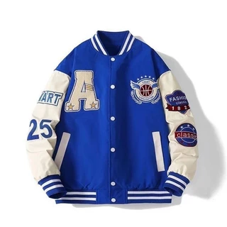 Primavera e outono bordado beisebol uniforme homens plus size dobrado rua hip-hop jaqueta casual