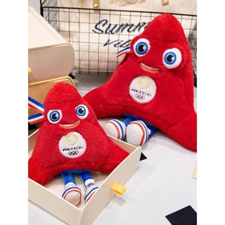 Paris 2024 Jogos Olímpicos Mascote Fofo Phryge Boneca de Pelúcia Brinquedo Presente Colecionável