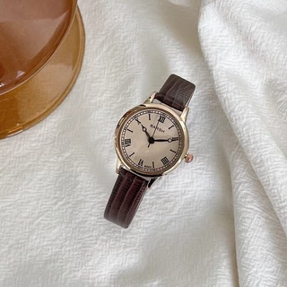 Nova Moda Feminina Relógio Feminino ins Alto Valor Estudantes Do Ensino Médio retro Estilo Britânico Cinto Fino Pequeno
