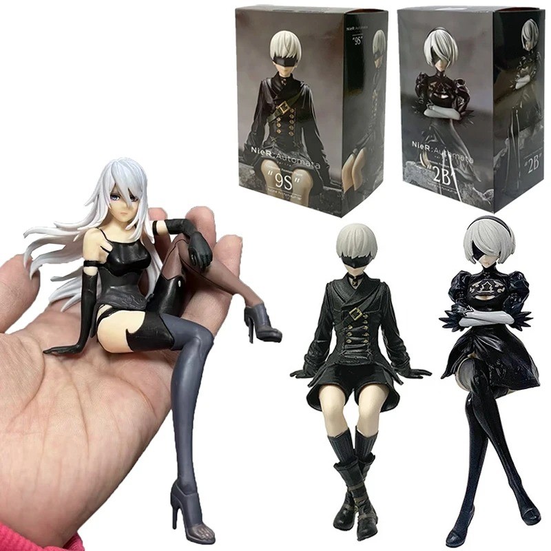 Figuras De Anime 2B, 9S Y A2 De Nier:Automata - Set De 3 En PVC, 13-