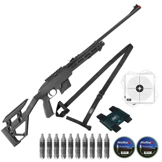 Kit Carabina Espingarda 4.5 Crosman 1077 Co2 Chumbinho 500un