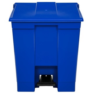 Cesto de lixo com pedal 30 litros azul - Bralimpia