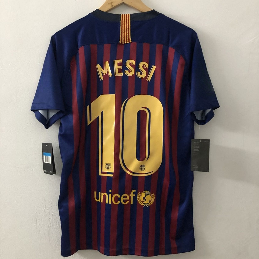 18 19 Barcelona Home Soccer Jersey 2018 2019 MESSI A.INIESTA COUTINHO Camisas De Futebol Retrô Para Adultos