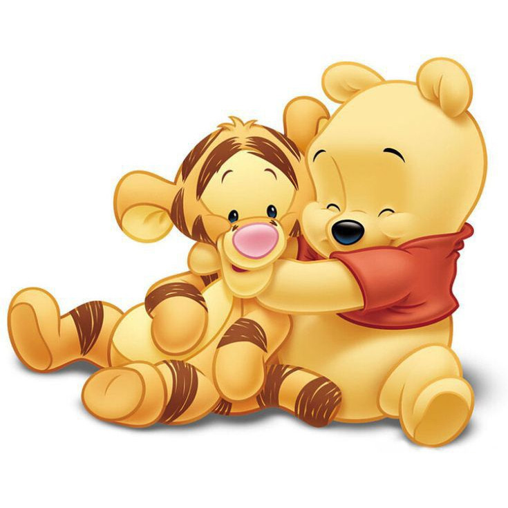 Display MDF Ursinho Pooh e Tigre Aquarela Baby