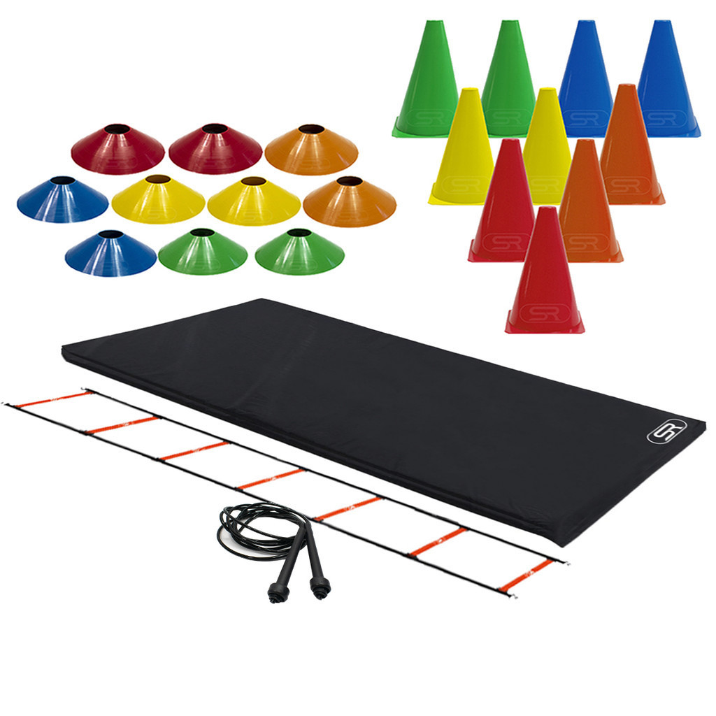 Colchonete AG80 + Cones + Pratos + Corda De Pular + Escada De Agilidade ...