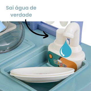 Kit Cozinha De Brinquedo Infantil Completa Solta Água E Som