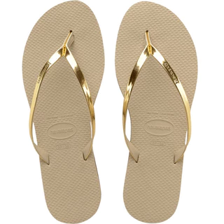 Rasteirinha sandálias feminina Havaianas You Metallic Shine