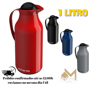 Garrafa Térmica Unitermi Siena 1 Litro Varias Cores Cha Café Leite