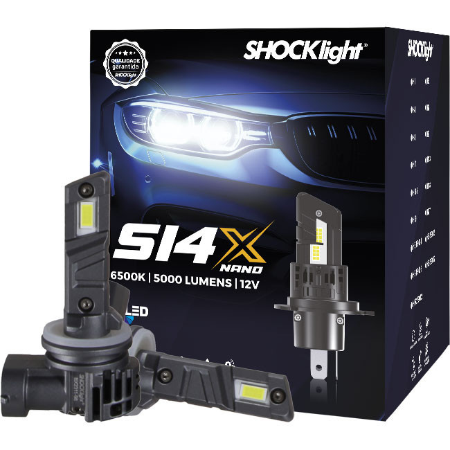 SHOCKLIGHT S14X NANO H27 6500K 12V 22W 5000LM | Shopee Brasil
