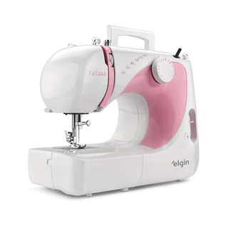MAQUINA DE COSTURA FUTURA JX-2040 10 PONTOS 127V BRANCA/ROSA