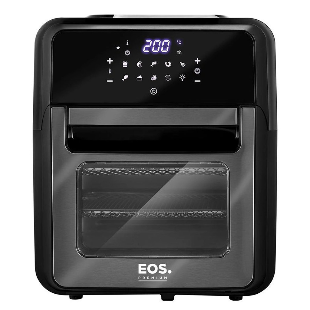 Fritadeira Sem Óleo Air Fryer Oven Eos Premium 12L Digital Touch Inox Titanium EAF12T 127V 220V