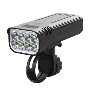 Lanterna Farol Bike NewBoler 8 Leds Exibição Digital Alumínio 4800 Lumens