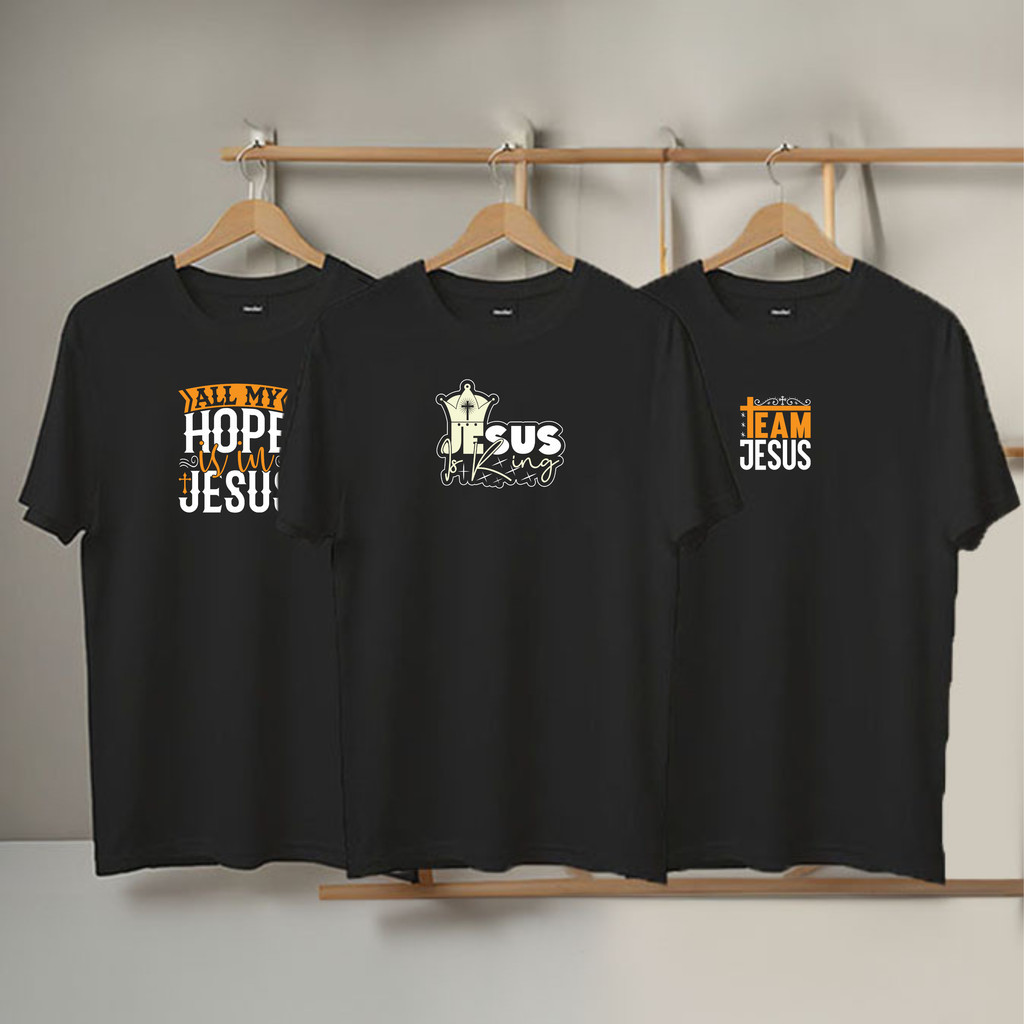 Kit 3 Camisetas Evangélica Camisa Igreja 100% Algodão | Shopee Brasil