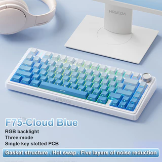 AULA F75 Teclado Mecânico Sem Fio Reaper Eixo Gamer Personalizado Hot-Swap 75 % Layout Estrutura De Junta De Perfil OEM