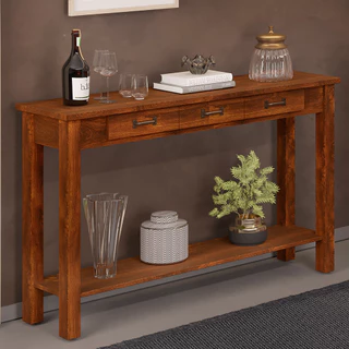 Aparador Buffet Sala De Estar 01 Gaveta 145cm W02 New Rústico Madeira Maciça Imbuia - Lyam Decor