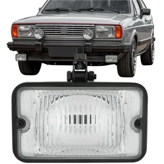 Farol Milha Neblina Retangular Gol Gt Gti Universal 87 á 94 Vidro Estriado