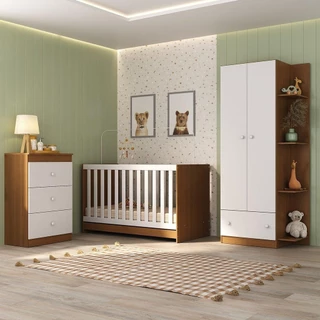 Quarto Infantil Completo com Colchão Incluso Doce de Leite Multimóveis MP4238 em Oferta na Shopee