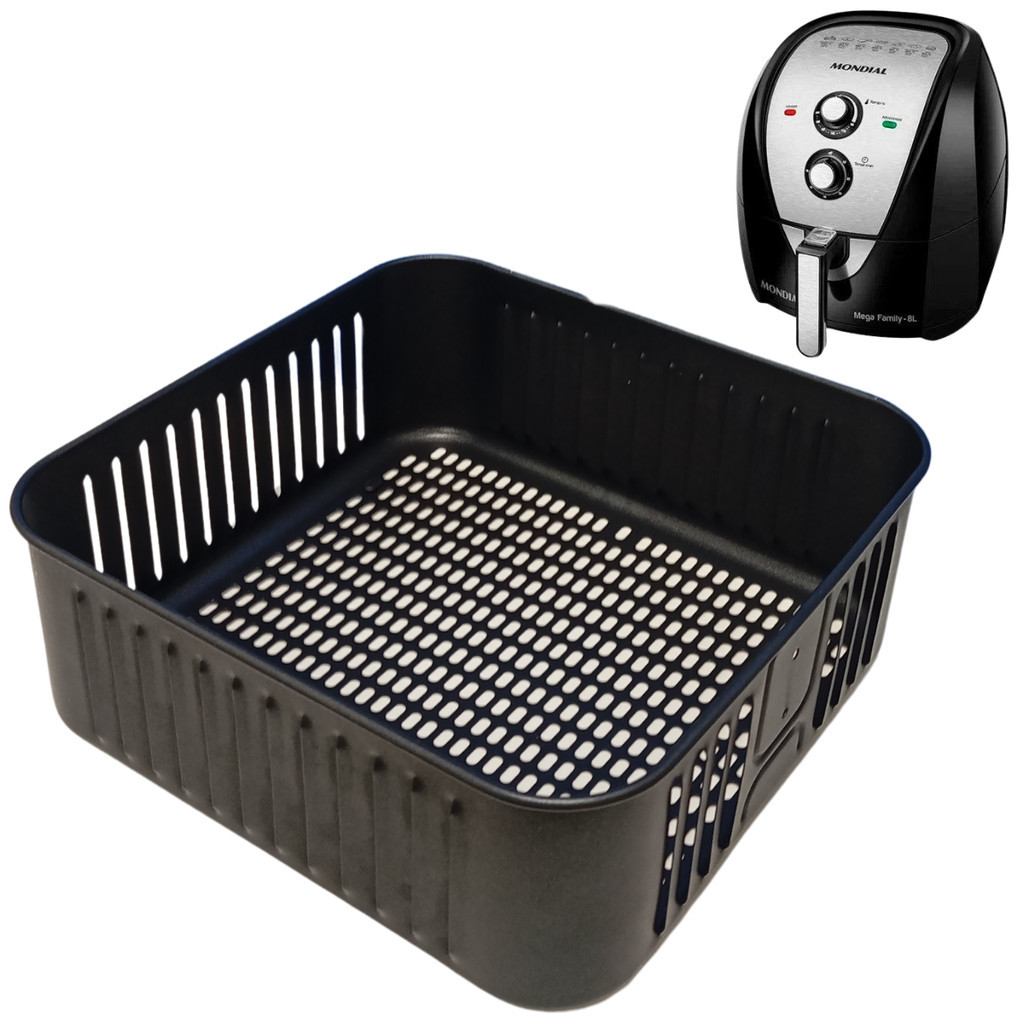 Cesta Air Fryer Antiaderente Quadrada Mondial AFN-80 | Shopee Brasil