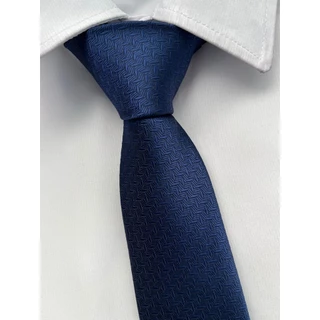 Gravata Semi Slim Azul Marinho- 2400 Fios