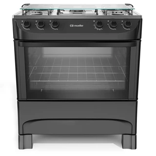 Fogão 5 Bocas Mueller Mesa Inox e Acendimento Manual MFI5BA