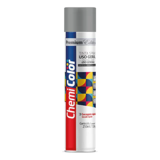 Tinta Spray Uso Geral Chemicolor 250ml Aluminio