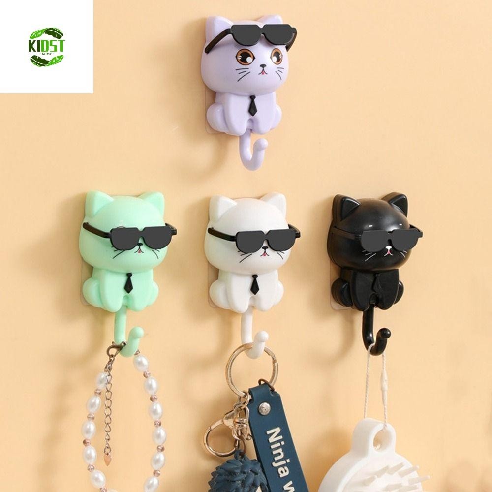 KIDST Cartoon Ganchos Para Gatos , Óculos De Sol De Plástico À Prova D'água Com Chave Decorativa Pendurar Na