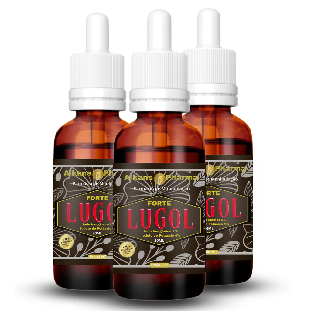 Lugol Forte 2% 3 Vidros de 30ML + Nota e Laudo de Analise | Shopee Brasil