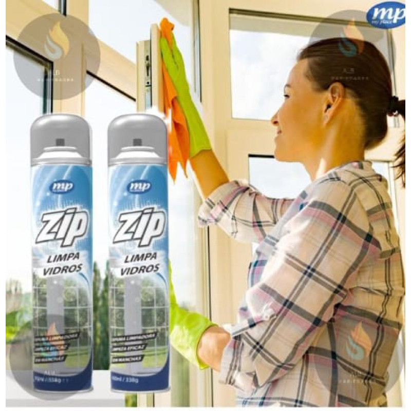 Kit 2 Limpa Vidros Zip Clean Limpeza de Box de Banheiro Espelhos