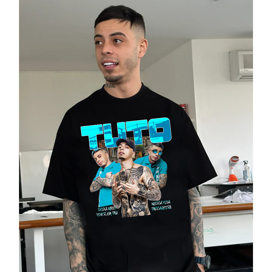 Camiseta Premium Mc Tuto 2T 100% Algodão Moda Funk 4M Lançamento 2024 ...