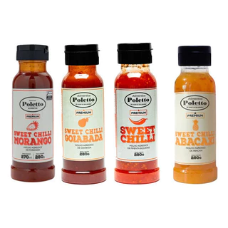 Kit Molhos Sweet Chilli Original Abacaxi Goiaba E Morango