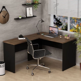 Mesa De Escritório em L 120x150cm Tampo 30mm