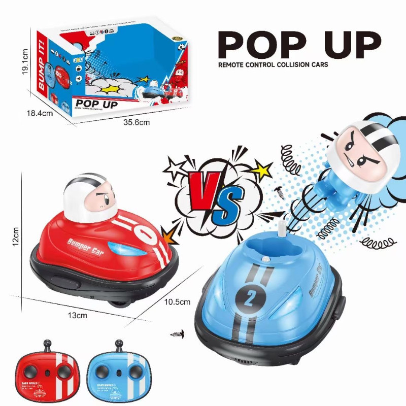 RC Toy 2.4G Super Battle Bumper Carro De Batalha Pop-up Doll Crash Bounce Ejection Light Brinquedos De Controle Remoto Infantil Presente Para Os Pais
